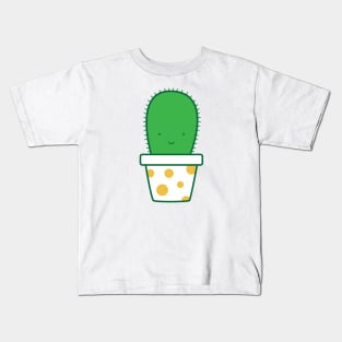 Cute Polka Dot Cactus Kids T-Shirt